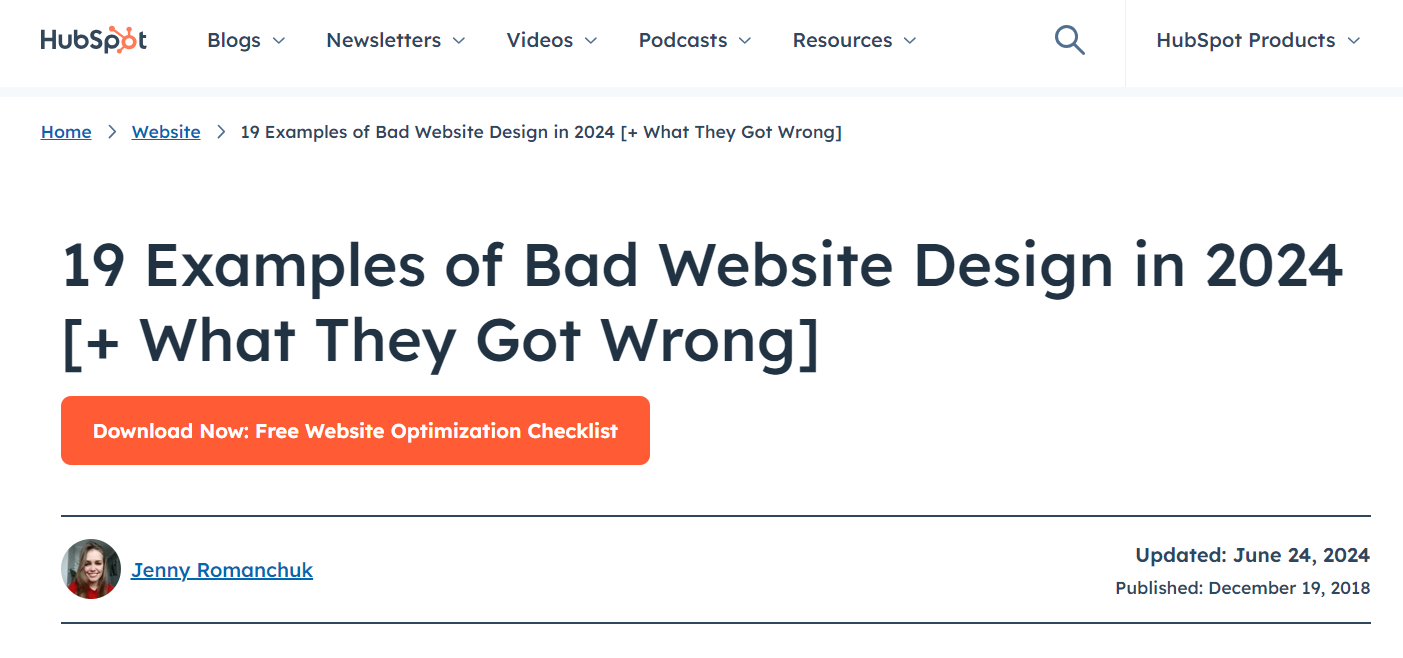 bad website examples