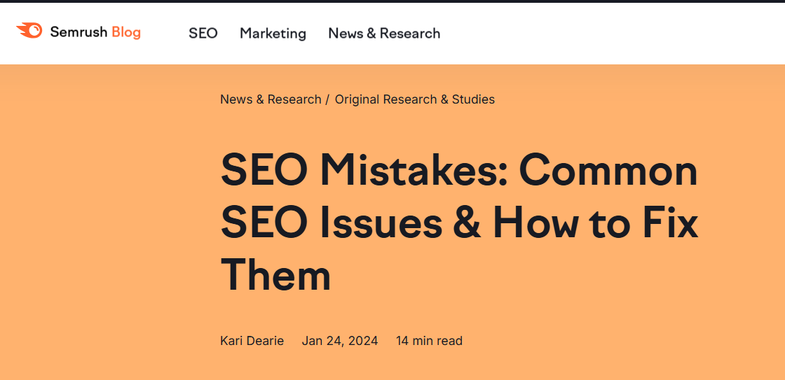 seo mistakes