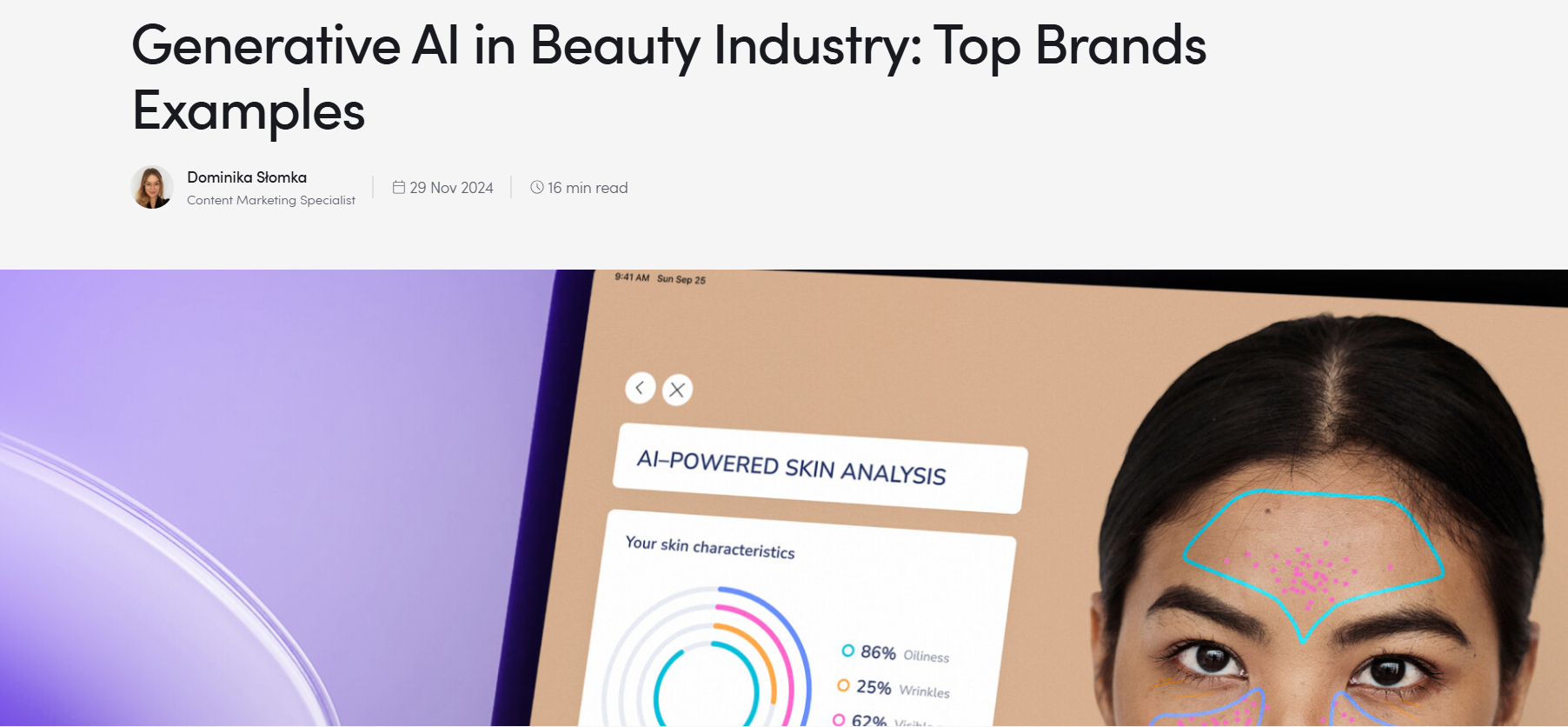 Blog reference Ai in beauty